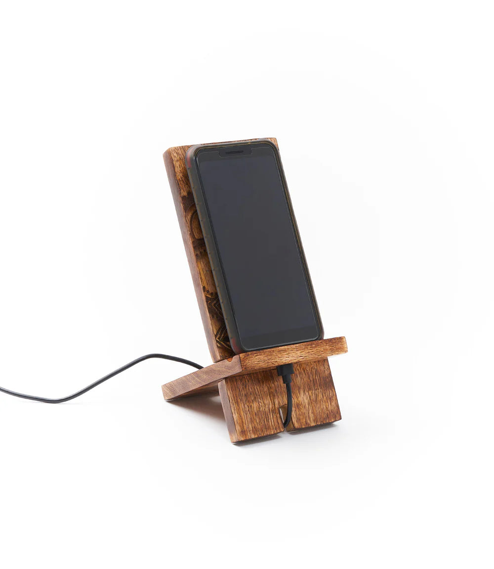Mango Wood Phone Holder