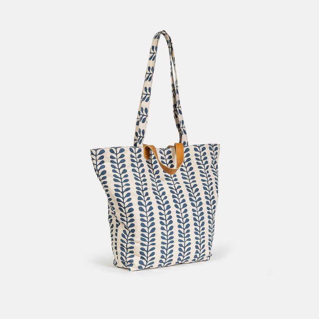 Carryall Tote - Indigo Fern