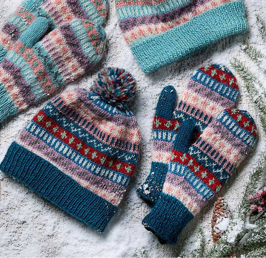 Nordic Knit Winter Pom Hat