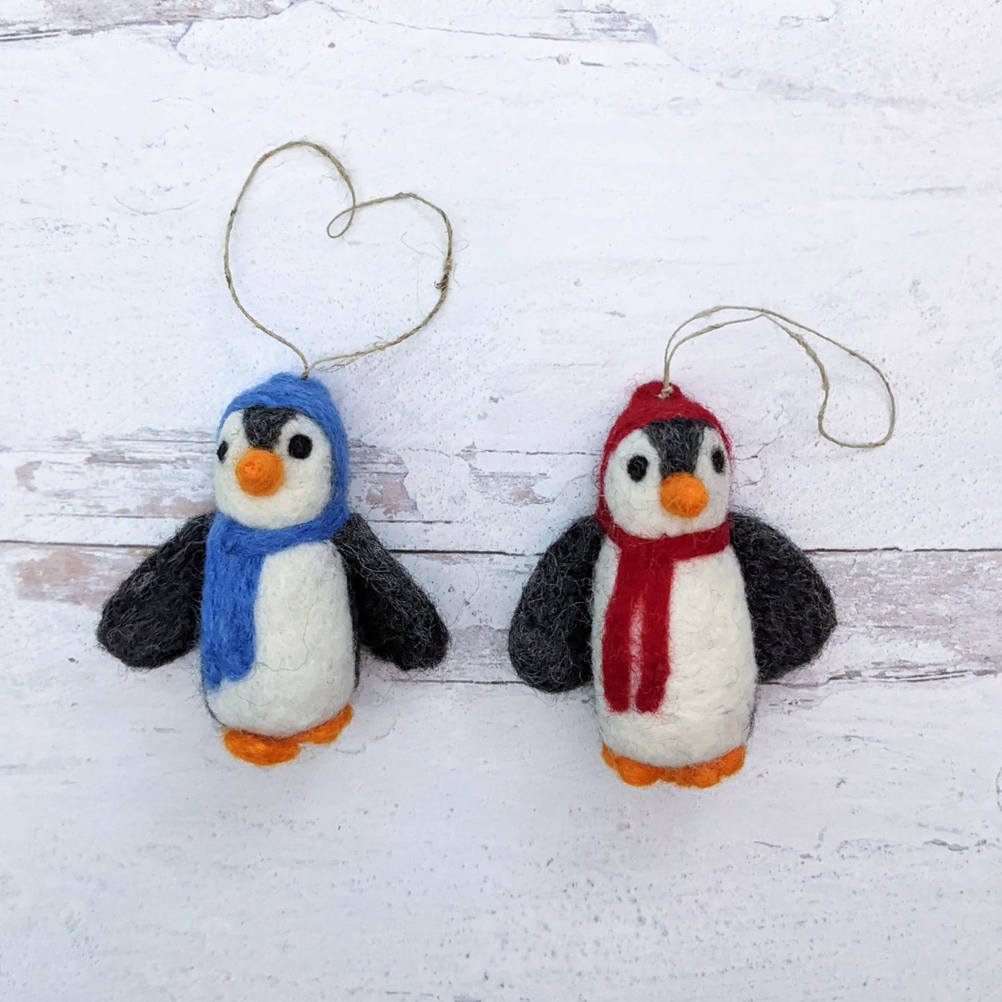 Penguin Pals Felt Wool Ornament