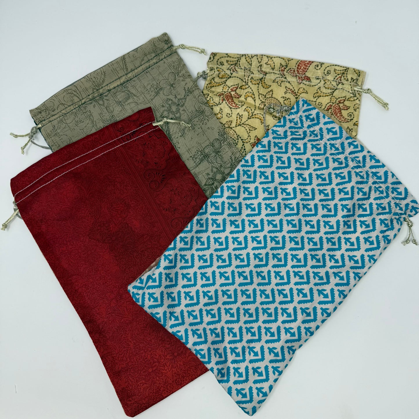 Upcycled Saree Gift Bags (Set of 4 Medium)