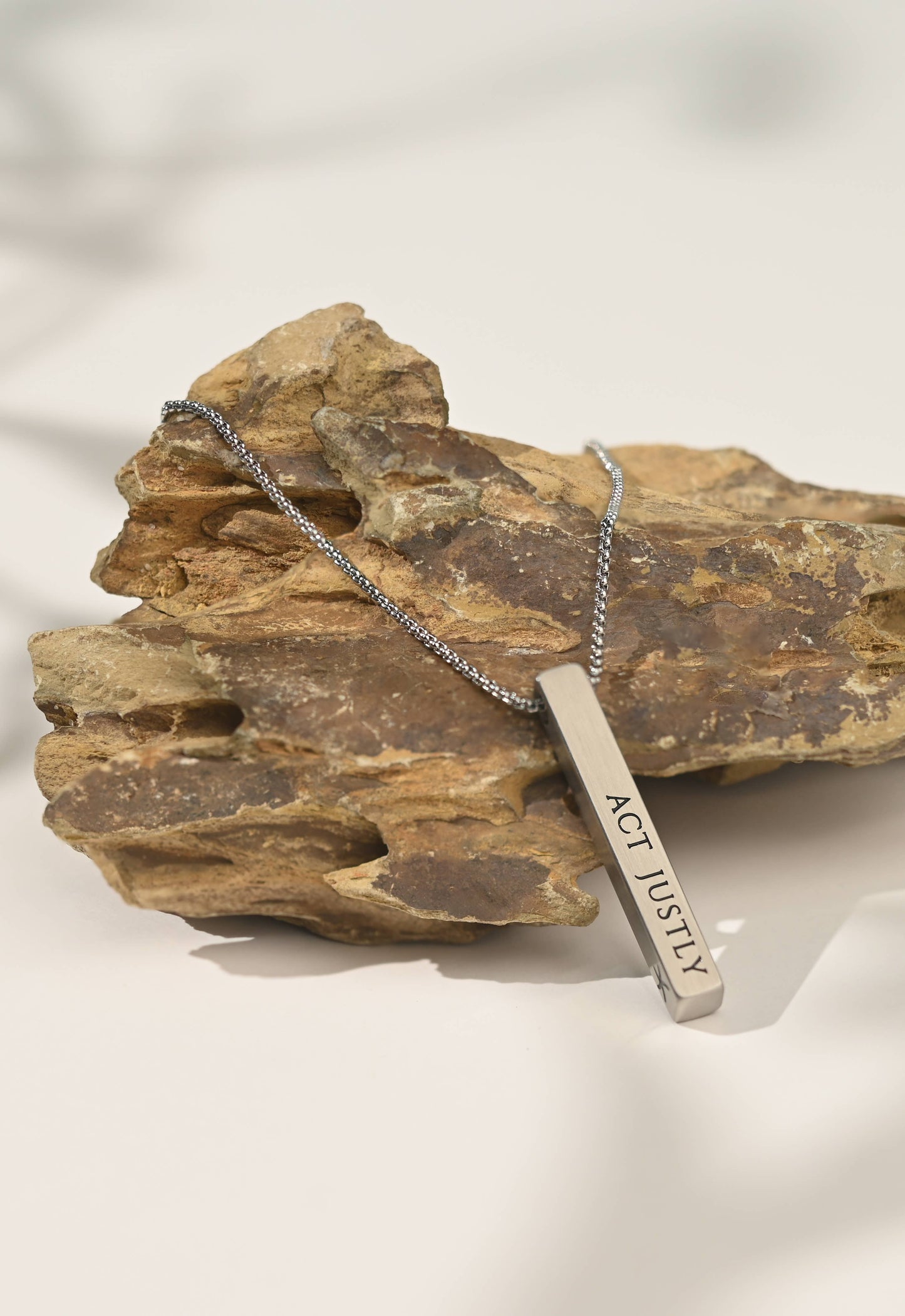 Justice Stainless Bar Necklace