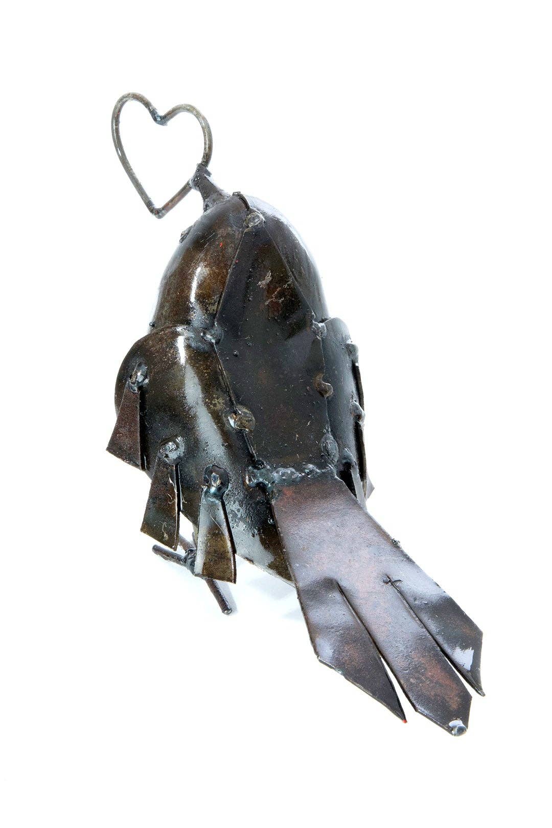 Recycled Metal Robin with Open Heart - Valentine's Day Gifts