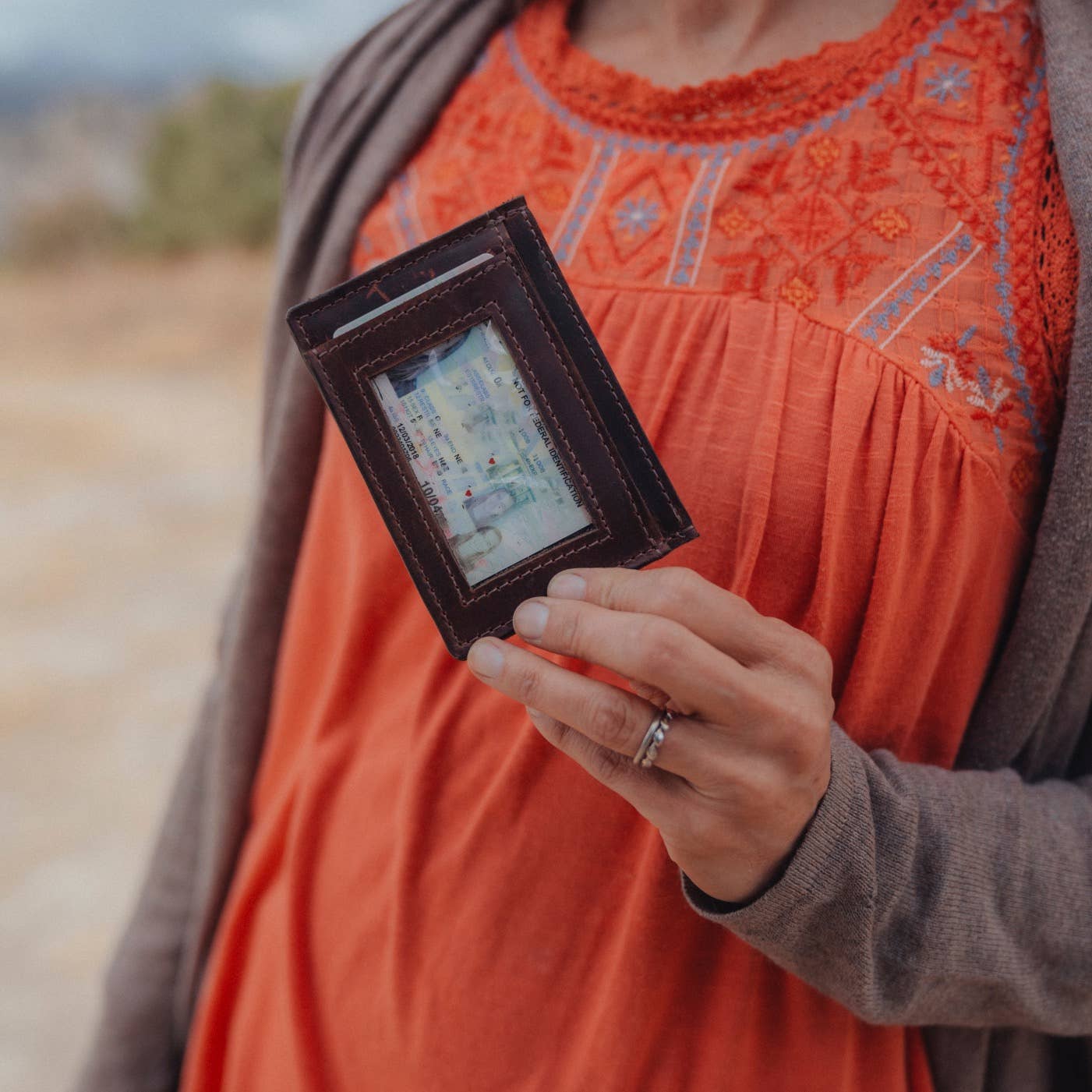 Card Holder Wallet-Walnut