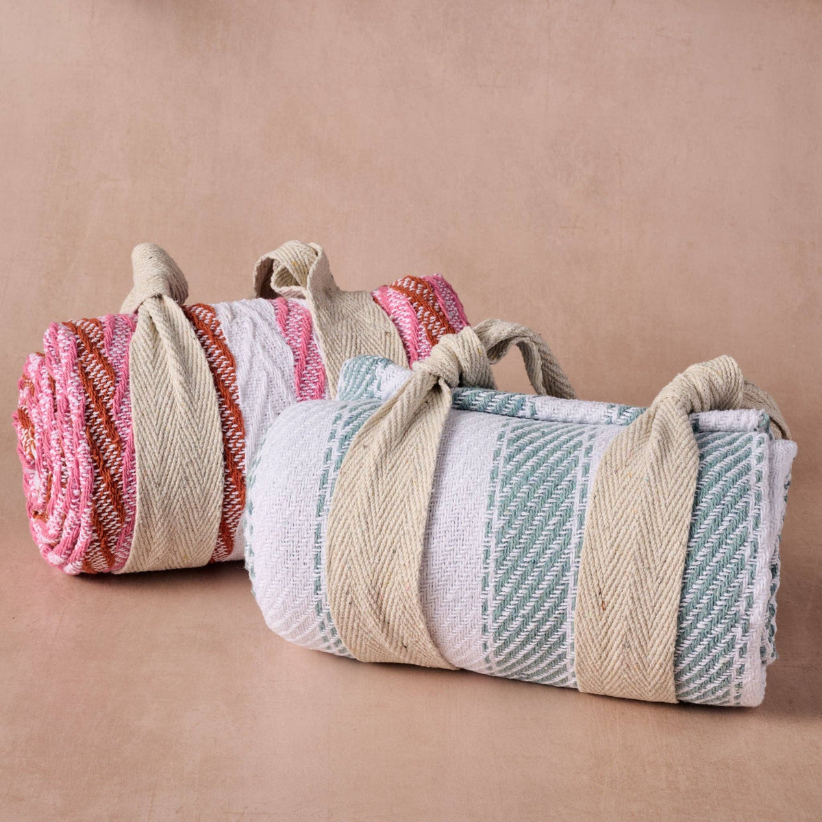 Upcycled Cotton Beach Blanket - Blue