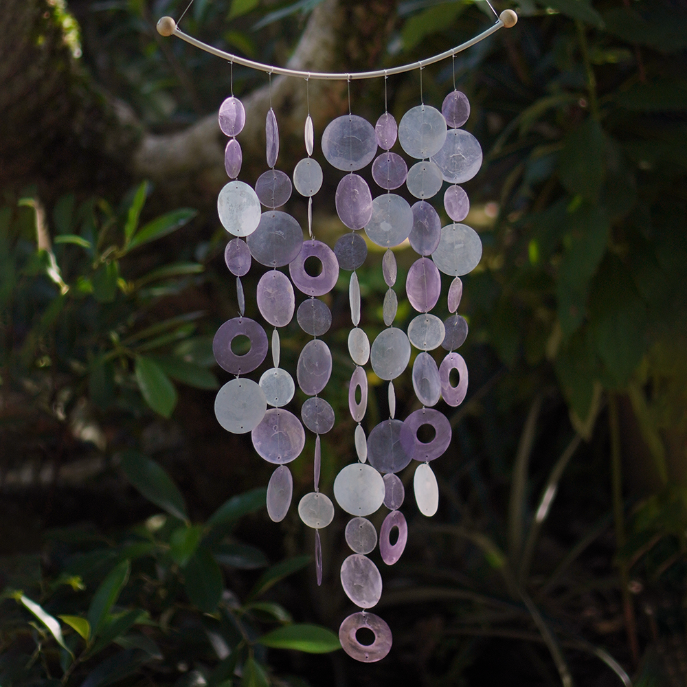 Capiz Chime Inverted Arch - Lavender