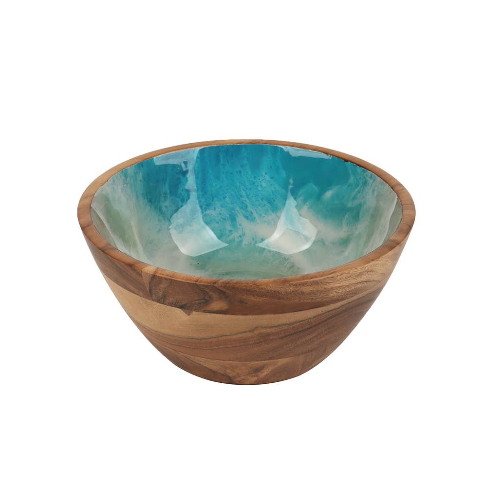 Ocean Wave Wood Bowl - 8”