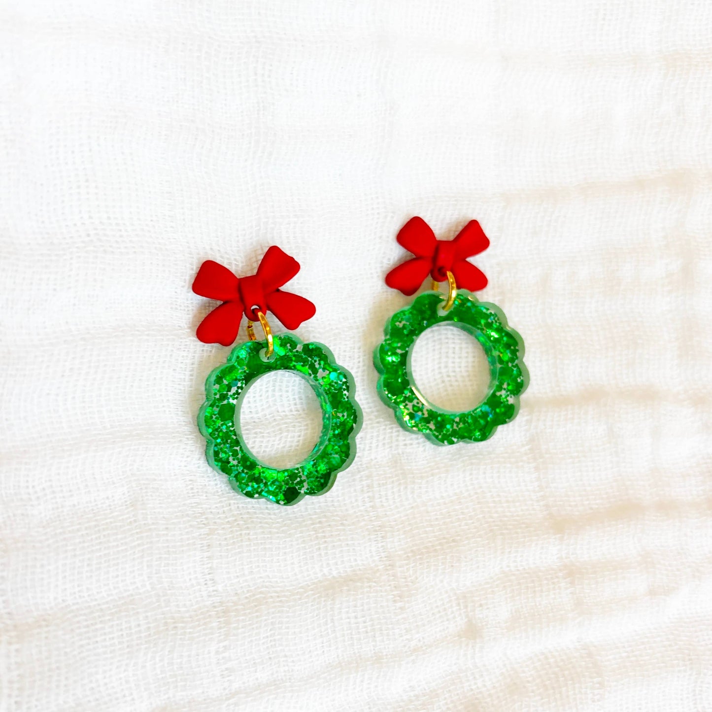 Christmas Wreath Earrings