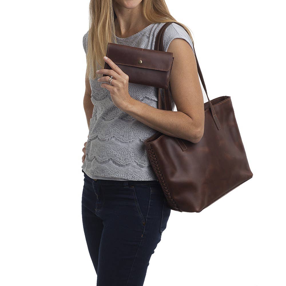 Leather Wallet in Walnut