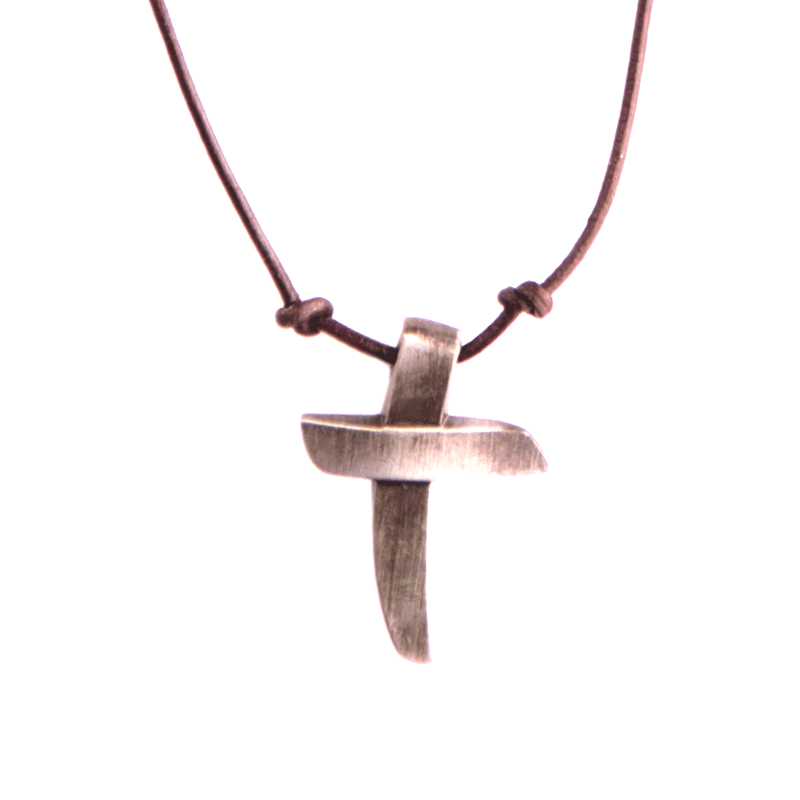 Rugged Cross Leather Necklace