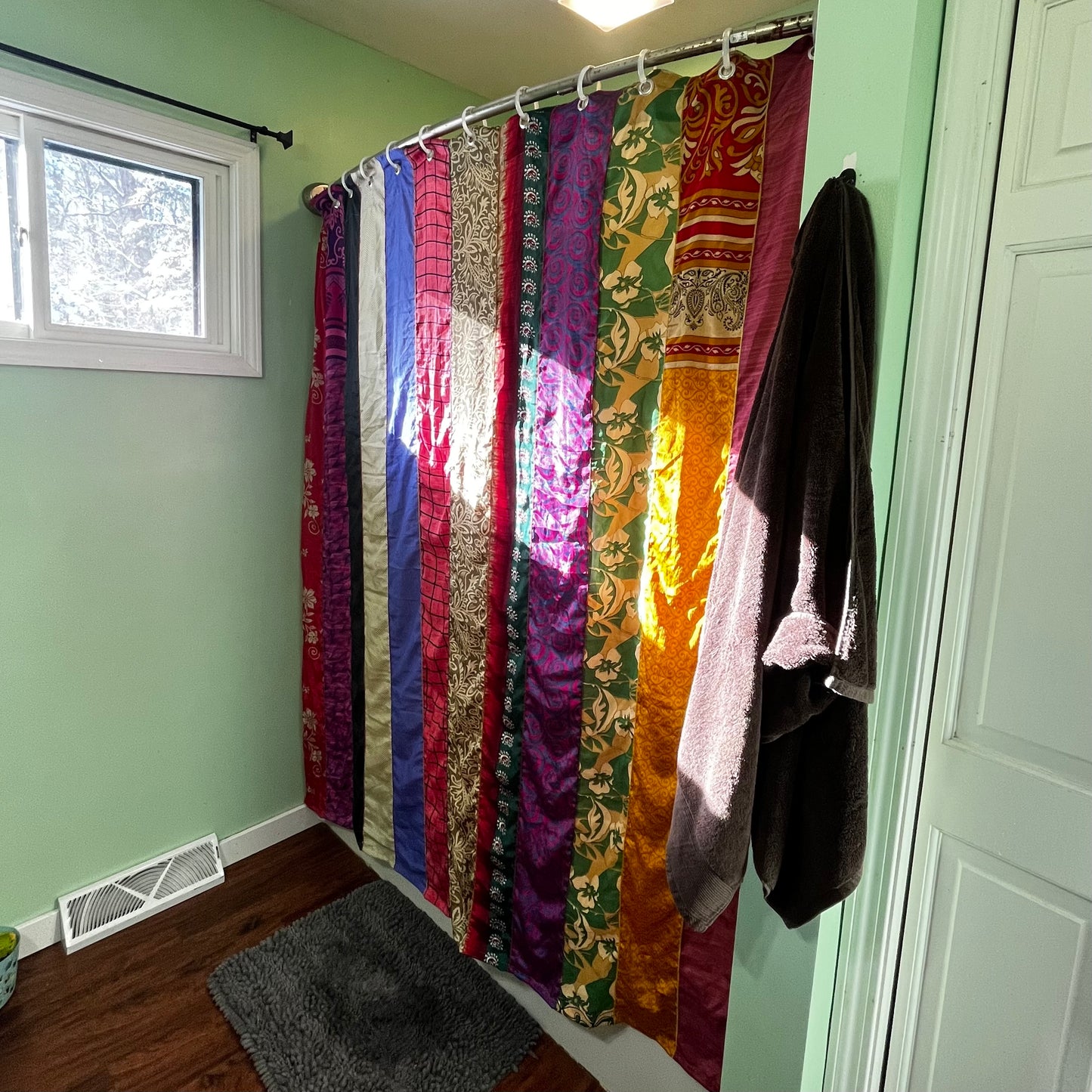 Silk Saree Shower Curtain