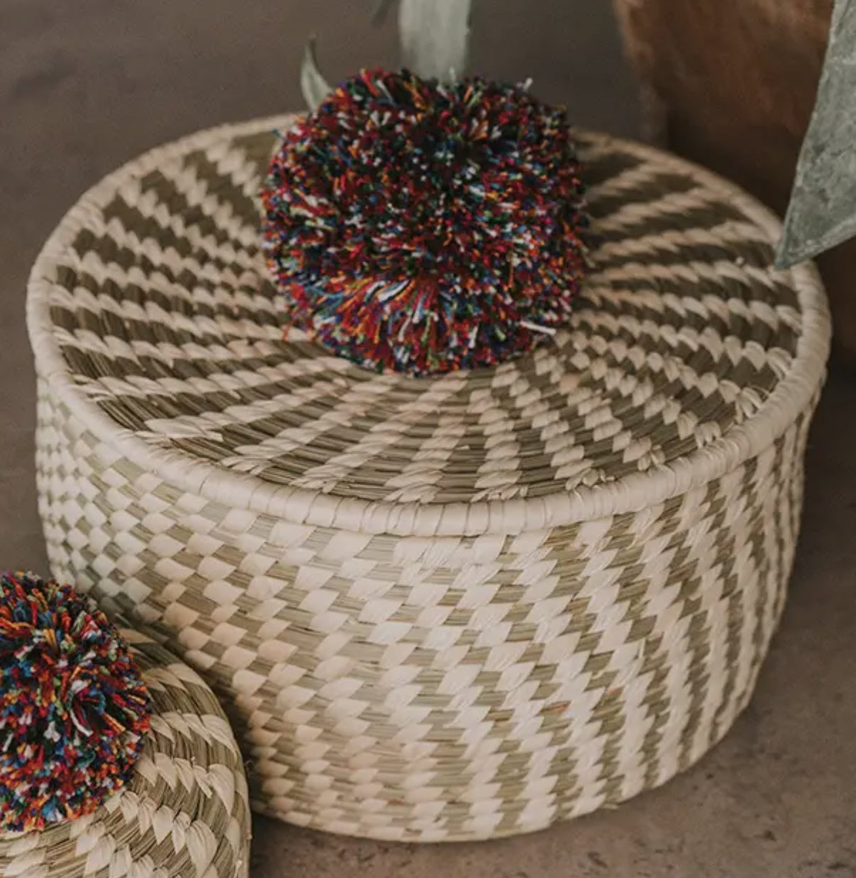 Lidded “Hat” Basket