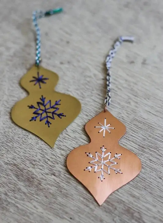 Brass Bauble Christmas Ornament
