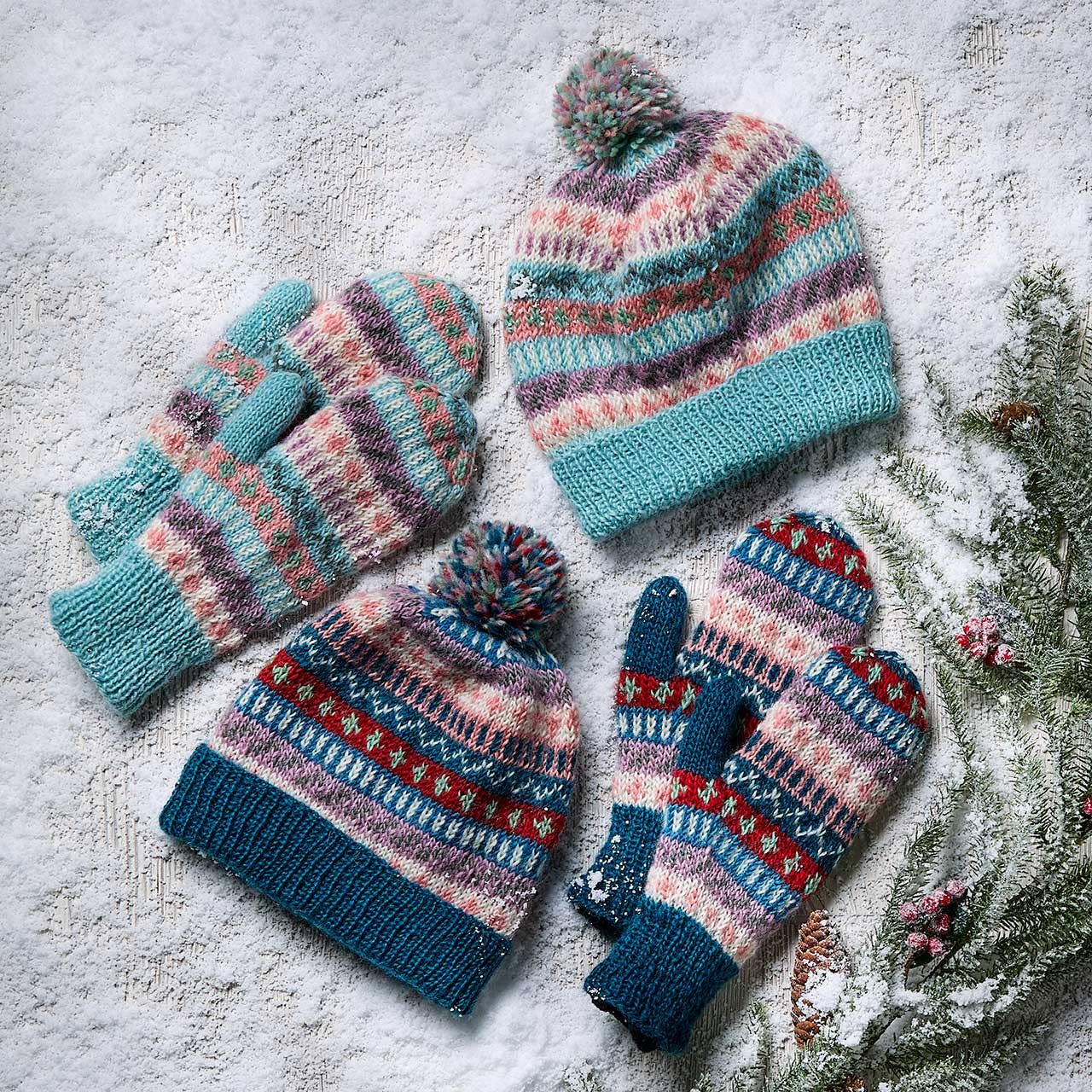 Nordic Knit Winter Mittens