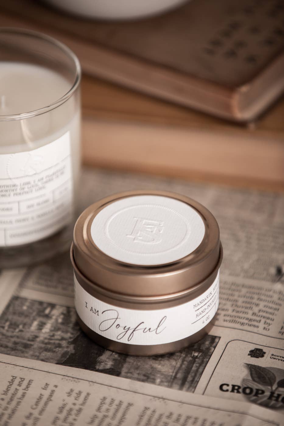 I AM Joyful 4oz Tin Candle