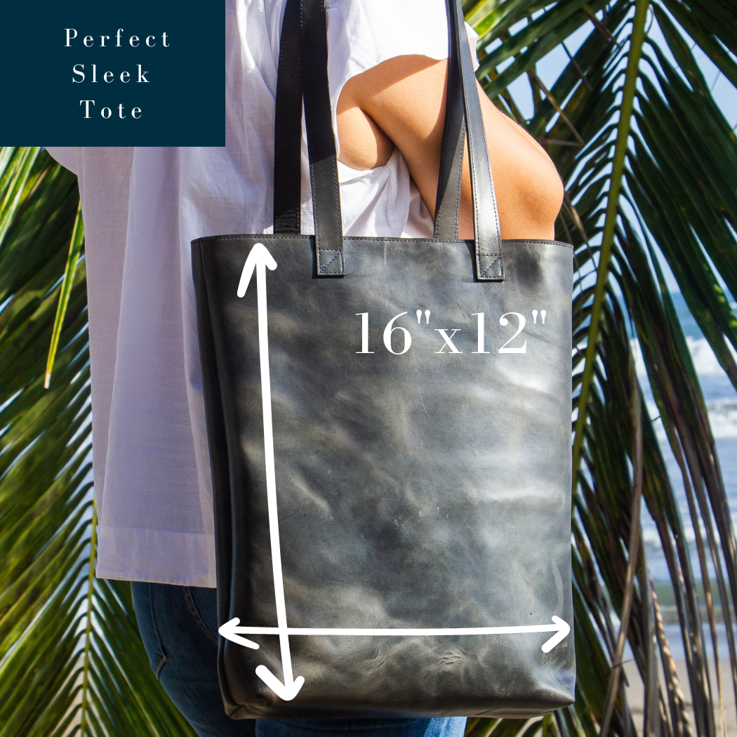 The Essential Tote | Black Leather