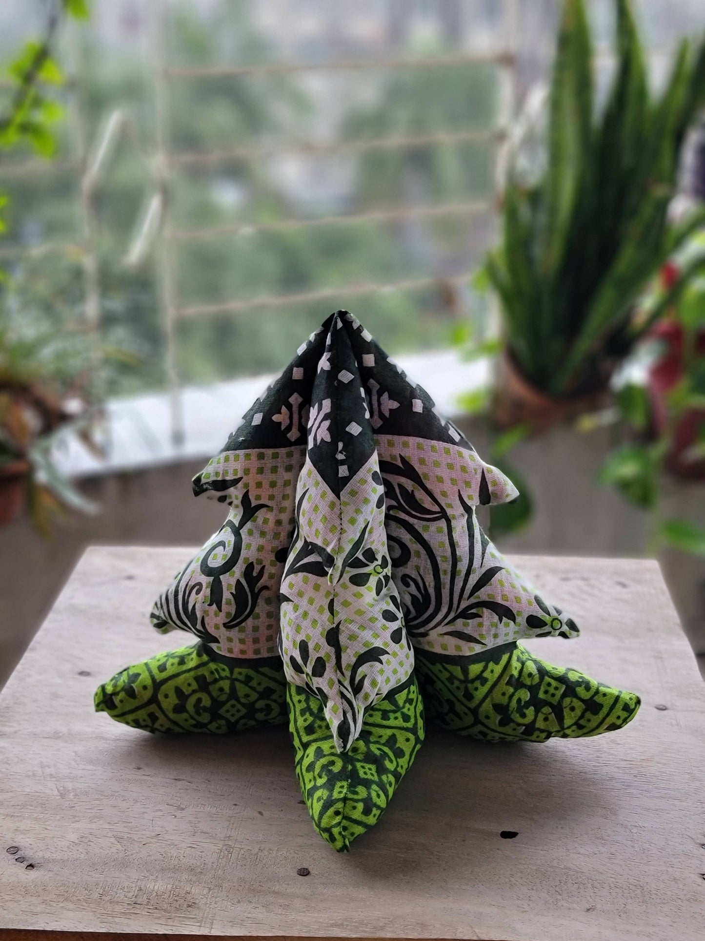 Festive Sari Cloth Christmas Tree