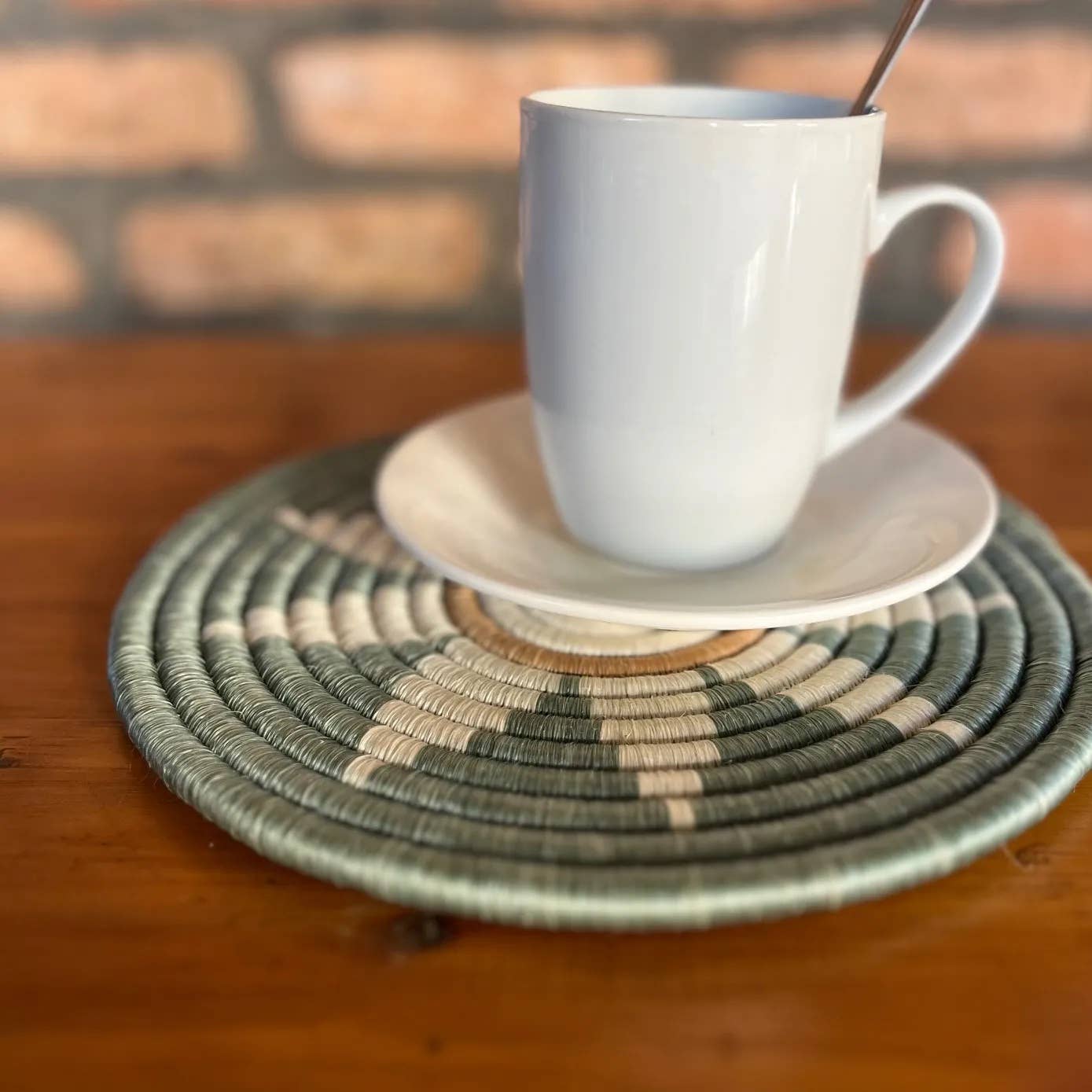 Hand Woven Trivets- Zuba Teal