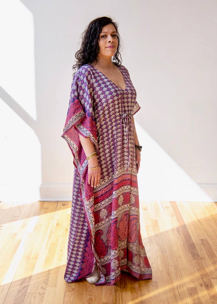 Sari Drawstring Kaftan