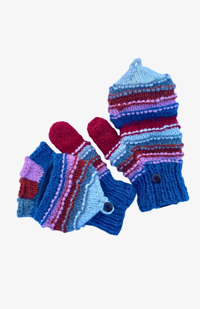 Handmade Fleece-Lined Glitten, Assorted Colors