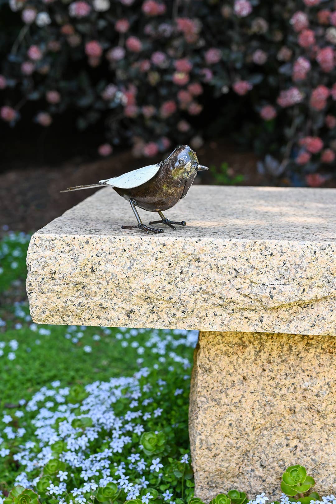 Small Recycled Metal Bird Sculpture - Garden Gifts