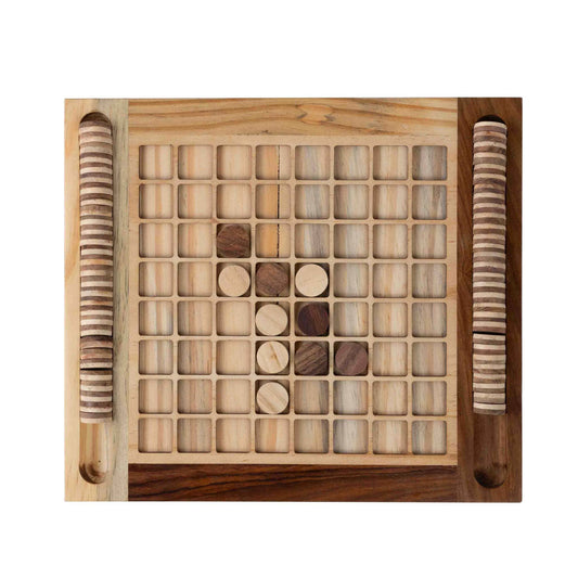 Handcarved Wood Reversi Game