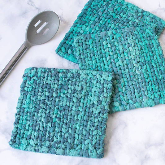 Woven Trivet -Teal