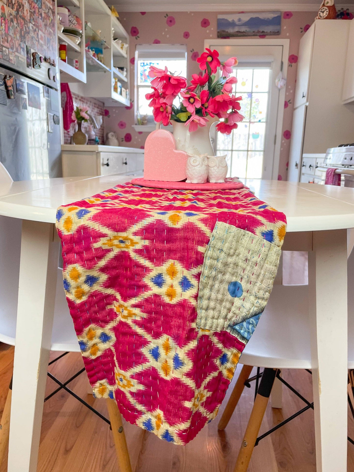 Reversible Kantha Table Runner / Scarf