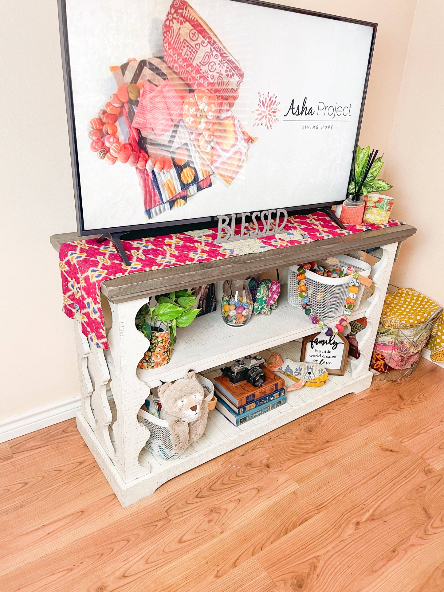 Reversible Kantha Table Runner / Scarf