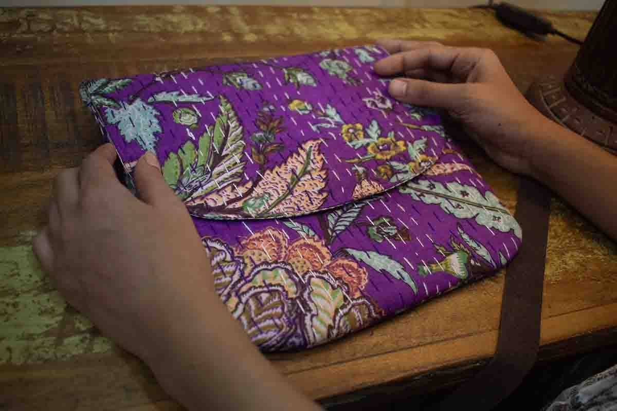 Purple Floral Crossbody Purse