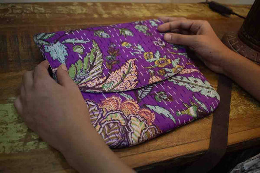 Purple Floral Crossbody Purse