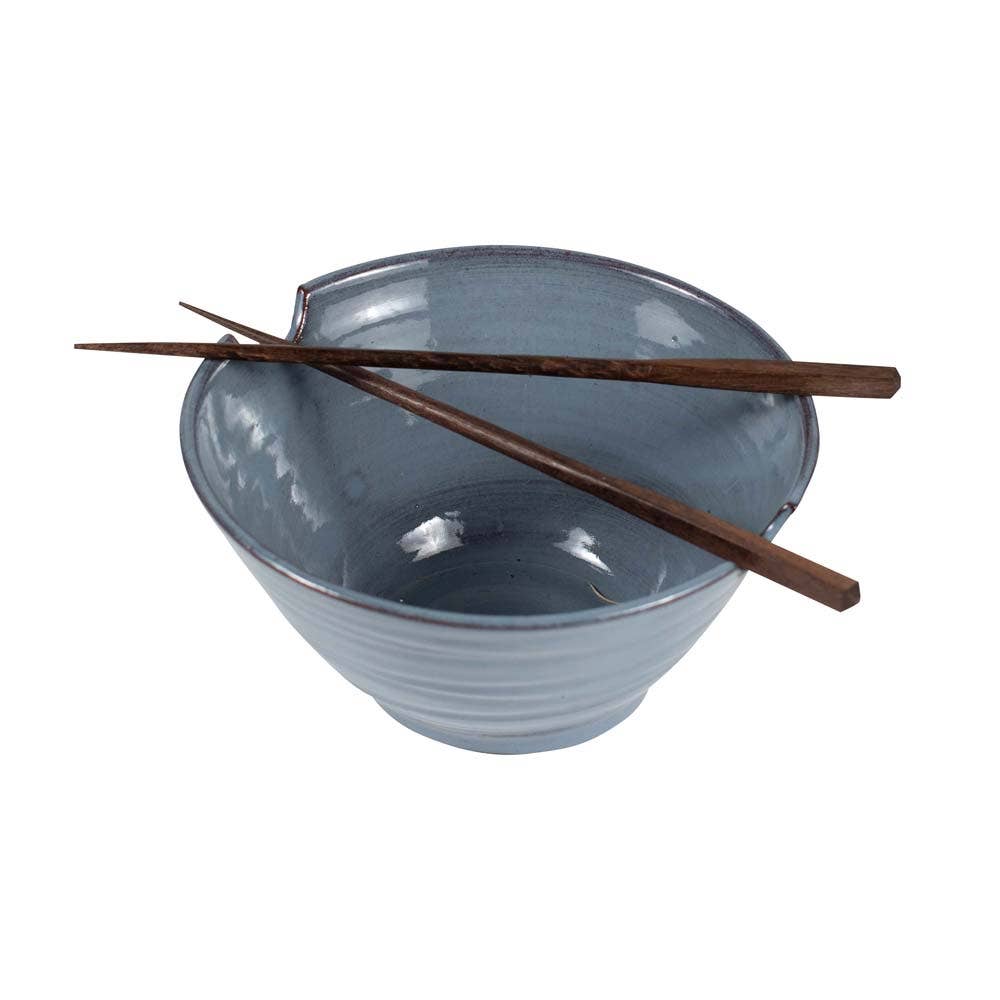 Chopsticks & Blue Bowl Set