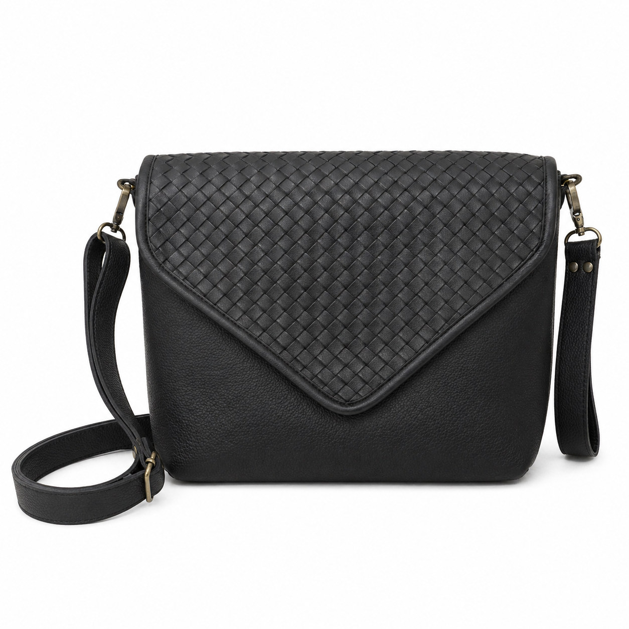 Woven Braided Leather Everyday Bag–Lightweight