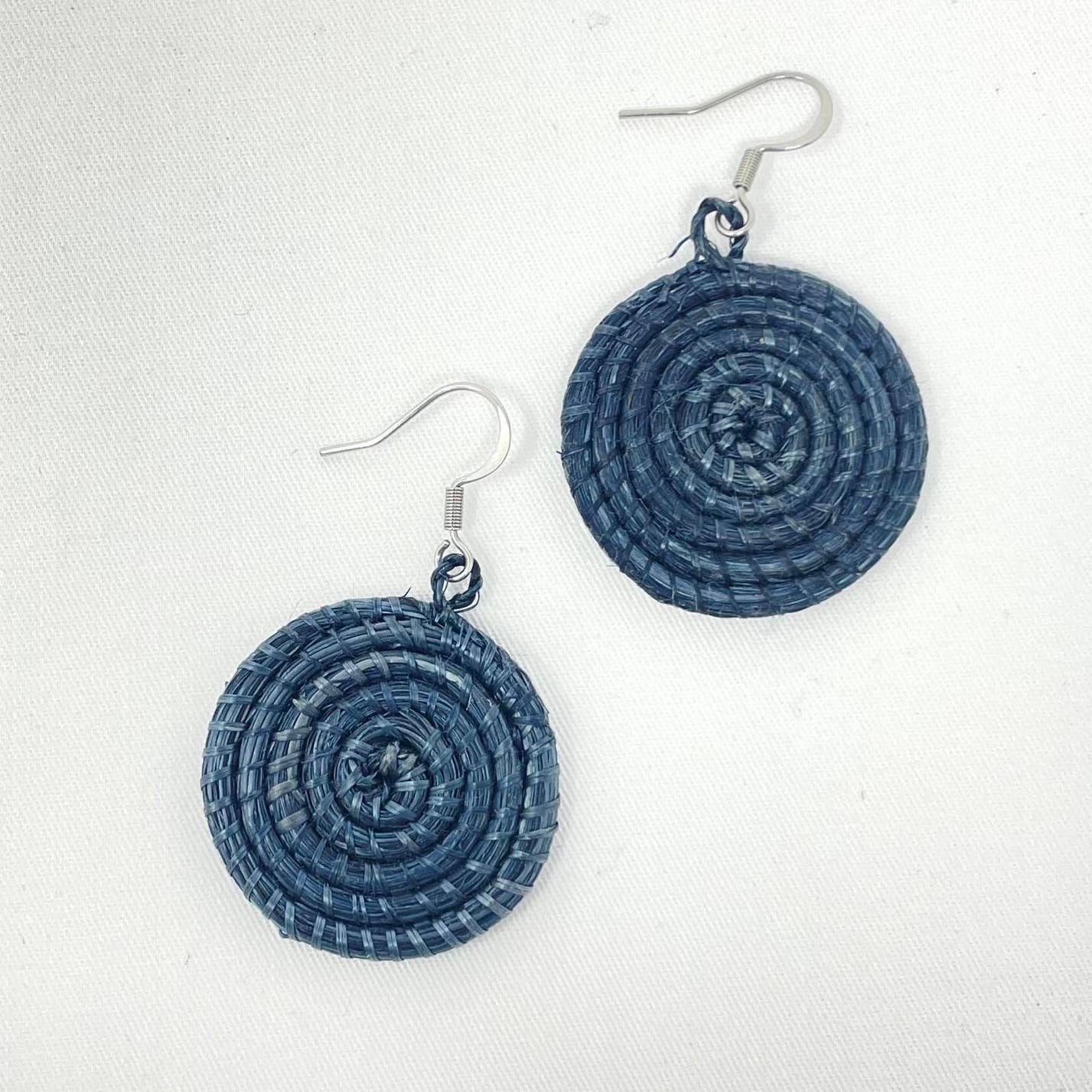 Woven Disc Earrings