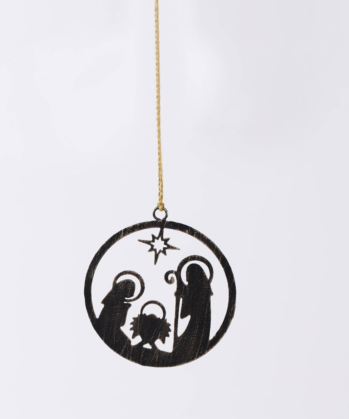 Handcrafted Iron Nativity Hanging Ornament