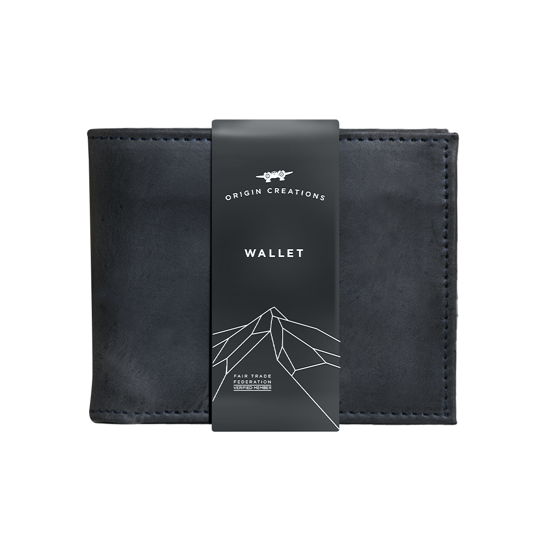 Bifold Leather Wallet - Black