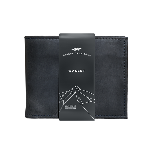 Bifold Leather Wallet - Black