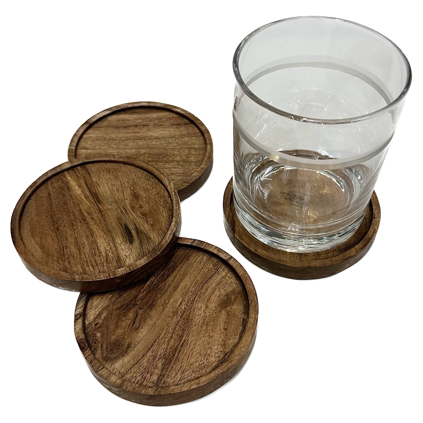 Acacia Wood Coasters, Set of 4
