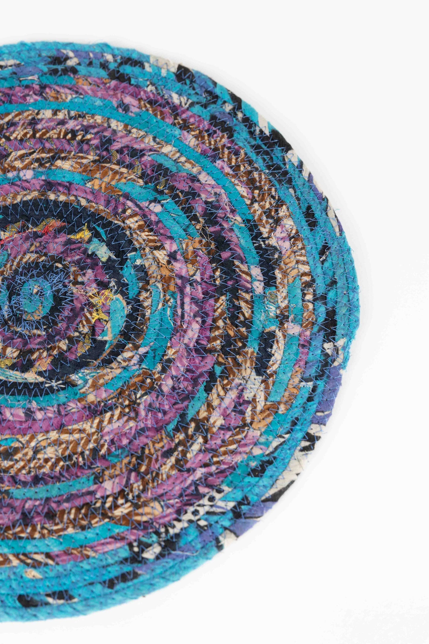Recycled Saree Round Placemat