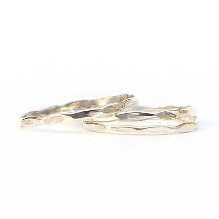 Sterling Stacking Rings - Waves