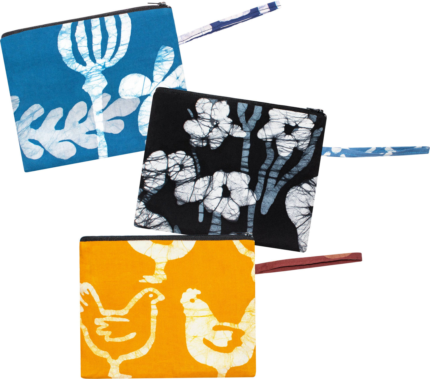 Batik Patchwork Zip Wristlet