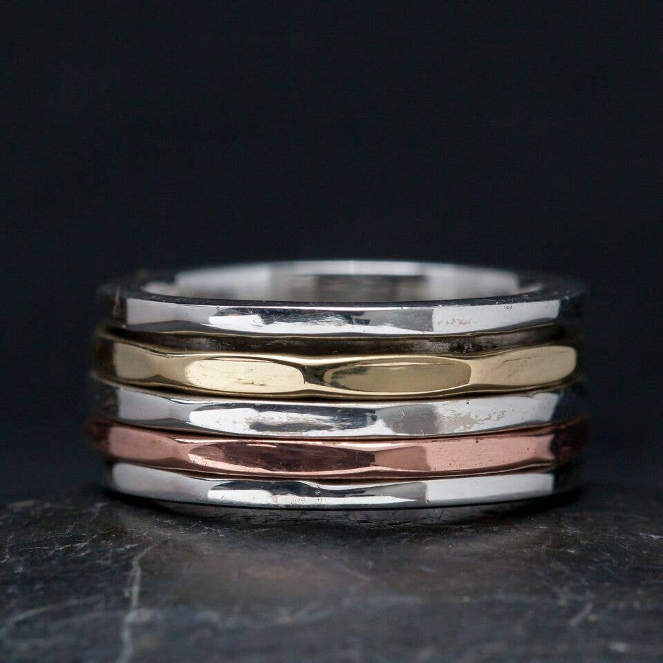 Mixed Metal Spinner Ring-Simple