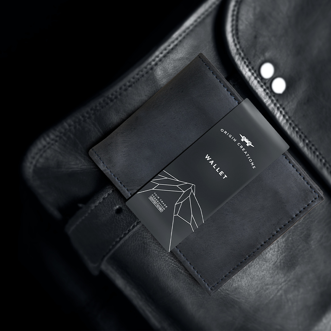 Bifold Leather Wallet - Black