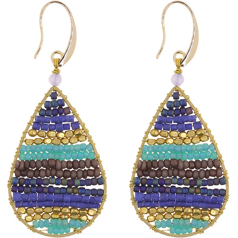 Lauren Beaded Teardrop Earrings