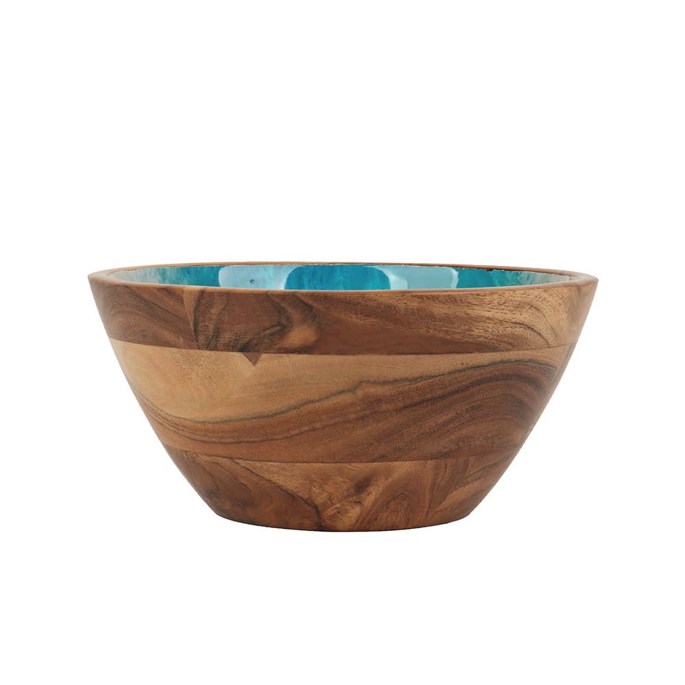 Ocean Wave Wood Bowl - 8”