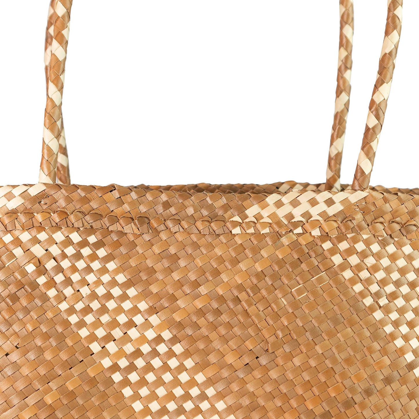 Palm Leaf Woven Tall Tote Bag