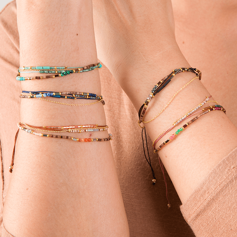 Tali Fair Trade Multistrand Beaded Sliding Knot Bracelet