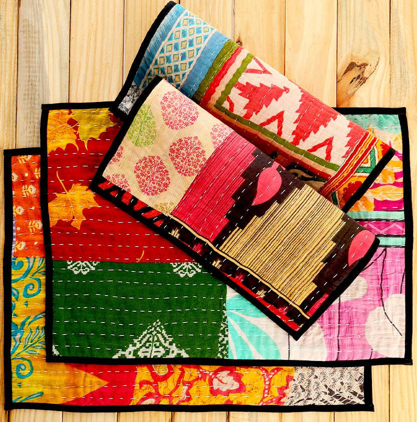 Kantha Placemats, Set of 4