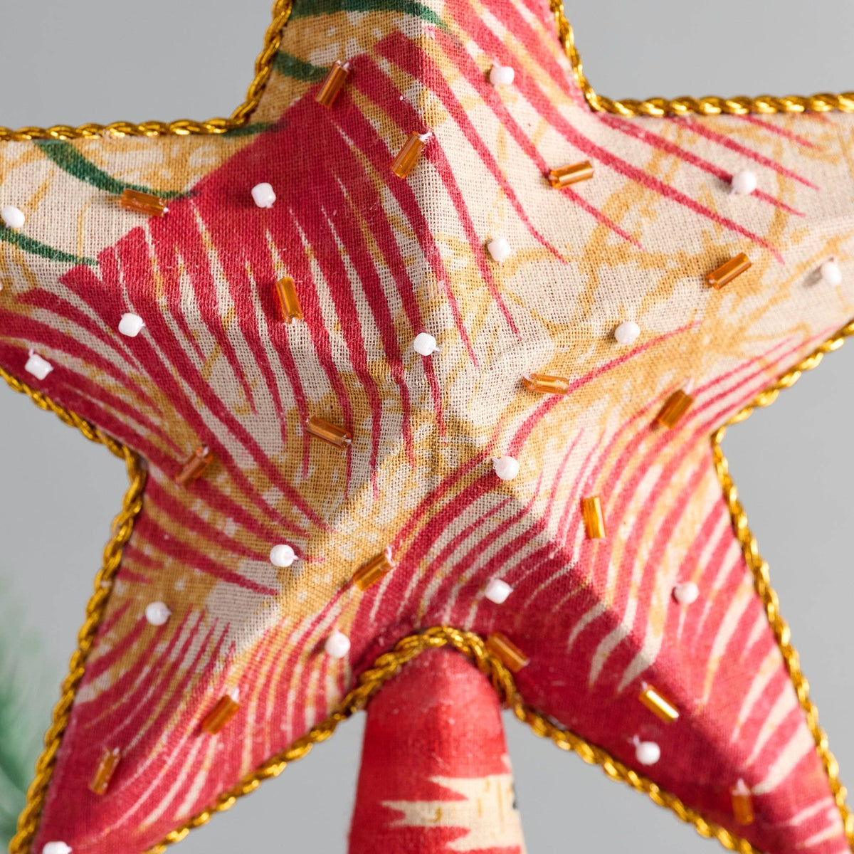 Upcycled Sari Star Tree Topper