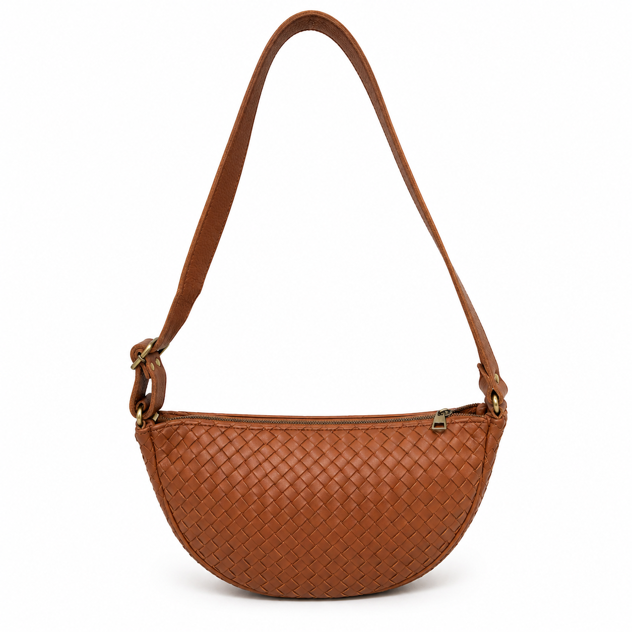 Hilal Braided Leather Sling Bag